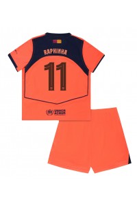 Barcelona Raphinha Belloli #11 Babyklær Tredje Fotballdrakt til barn 2025-26 Korte ermer (+ Korte bukser)